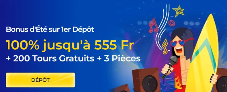 Bonus de bienvenue 1er dépôt