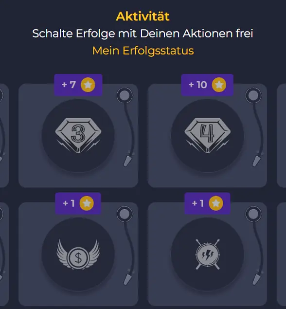 Erfolgsstatus und Belohnungen