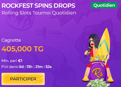 Tournoi Rockfest Rolling Slots